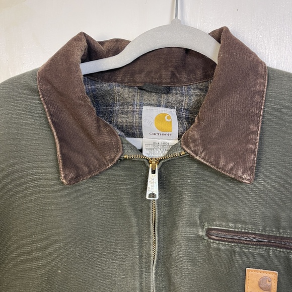 Carhartt Dark Green Detroit Jacket Flannel Blanket Lined XXL - Picture 6 of 11